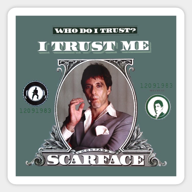 Who Do I Trust? Sticker by TEEVEETEES